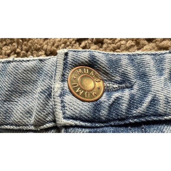 Show Me Your Mumu Long Denim Skirt Front Slit Light Wash Size 27 NWT - Picture 5 of 10